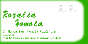 rozalia homola business card